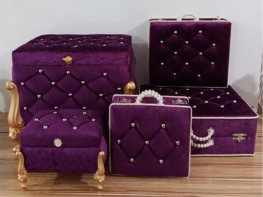 Avangarde 5 Liter Dowry Chest Set Purple - Thumbnail