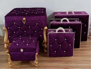 Avangarde 5 Liter Dowry Chest Set Purple - Thumbnail