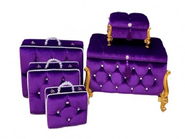 Dowry World - Avangarde Lux 5 Liter Dowry Chest Set Purple Dowry World - Avangarde Lux 5 Liter Dowry Chest Set Purple