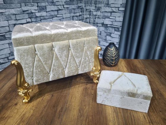 Avangarde Luxe Dowry Box with 2 Stones Cappucino