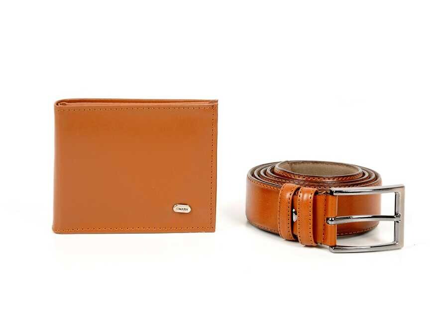  Avangarde Silver Wallet Belt Set of 2 Brown - Thumbnail