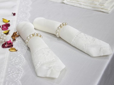 Aygun Luxury Tablecloth Set 26 Piece Cream - Thumbnail