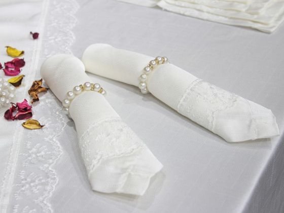 Aygun Luxury Tablecloth Set 26 Piece Cream