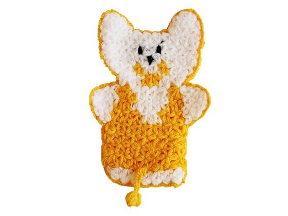 Teddy Bear Fiber Yellow White
