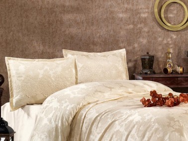 Başak Double Bedspread Set Vanilla - Thumbnail