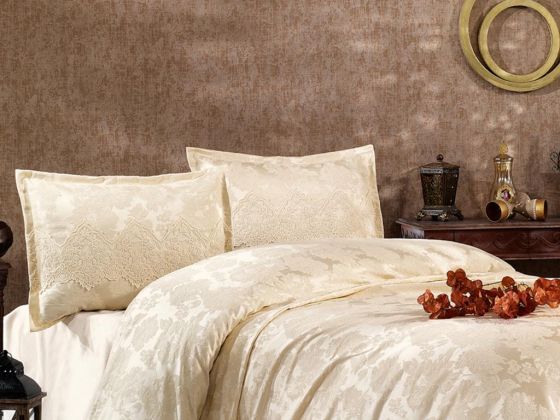 Başak Double Bedspread Set Vanilla