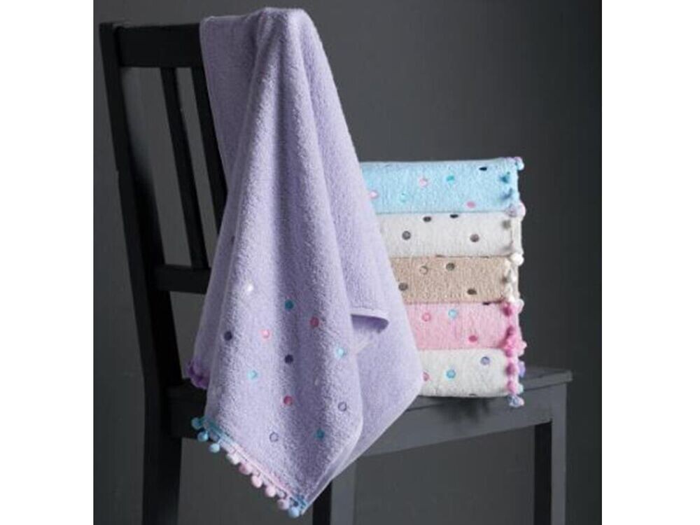 Dowry World - Batik Bukled Pompom 6 Pcs Hand Face Towel Set Dowry World - Batik Bukled Pompom 6 Pcs Hand Face Towel Set