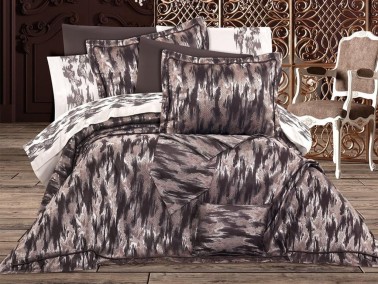 Cotton Box - Beatrix 11 Pcs Fiber Filled Luxury Dowry Set Coffee Cotton Box - Beatrix 11 Pcs Fiber Filled Luxury Dowry Set Coffee