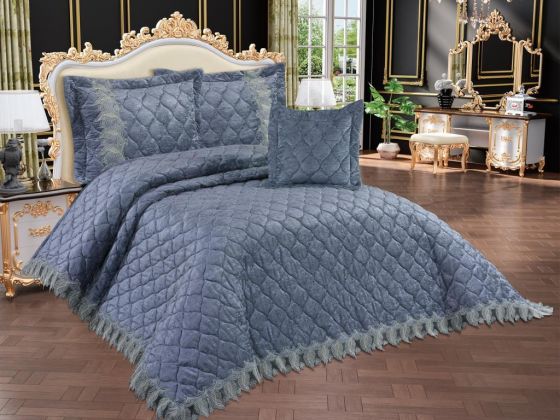 Benna Quilted Double Bedspread Anthracite