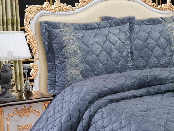 Benna Quilted Double Bedspread Anthracite
