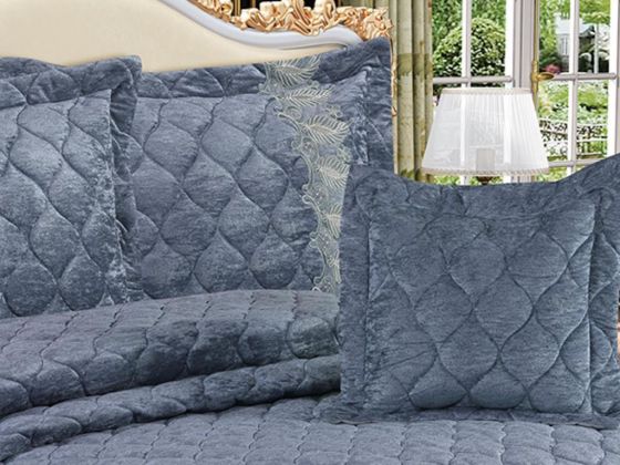 Benna Quilted Double Bedspread Anthracite