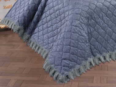 Benna Quilted Double Bedspread Anthracite - Thumbnail