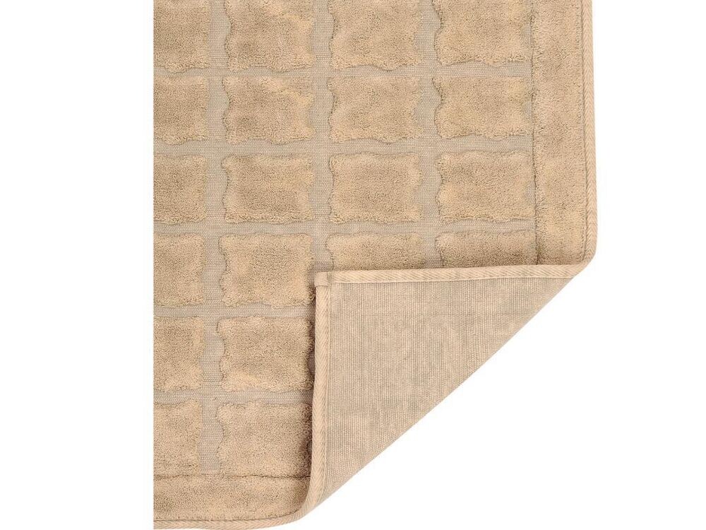 Bergama Cotton Bath Mat Set 2 Pcs Beige - Thumbnail