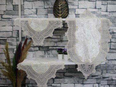 Çeyiz Diyarı - Bersu Embroidery Bedroom and Living Room Set Velvet Cream Çeyiz Diyarı - Bersu Embroidery Bedroom and Living Room Set Velvet Cream