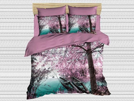 Digital Printed 3d Double Duvet Cover Set Autumn