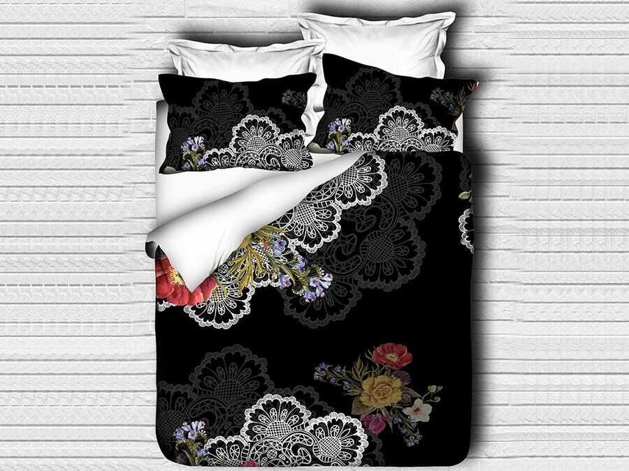  Best Class Digital Printed 3d Double Duvet Cover Set Black Rose