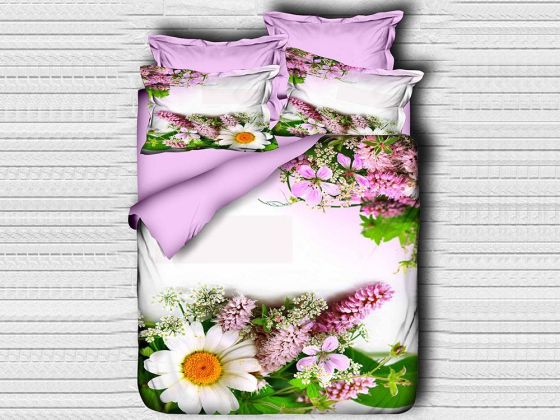 Digital Printed 3d Double Duvet Cover Set Daisy