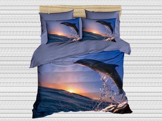  Best Class Digital Printed 3d Double Duvet Cover Set Dolphin