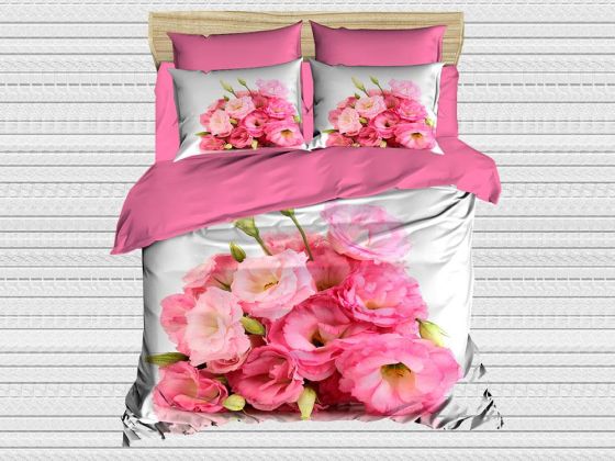 Digital Printed 3d Double Duvet Cover Set Flowers