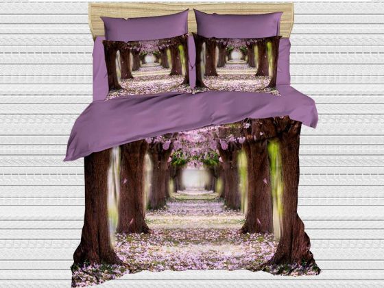 Digital Printed 3d Double Duvet Cover Set Foliage