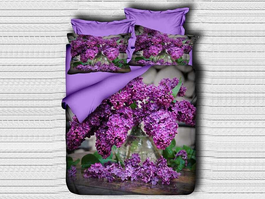 Best Class - Digital Printed 3d Double Duvet Cover Set Lilac Best Class - Digital Printed 3d Double Duvet Cover Set Lilac