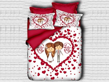 Best Class - Digital Printed 3d Double Duvet Cover Set Lovers Best Class - Digital Printed 3d Double Duvet Cover Set Lovers