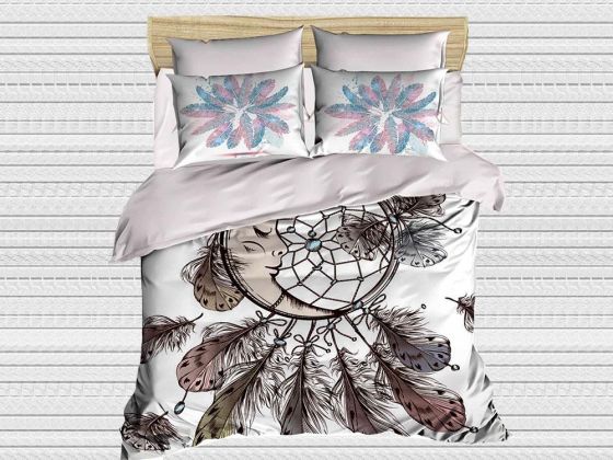 Digital Printed 3d Double Duvet Cover Set Moon