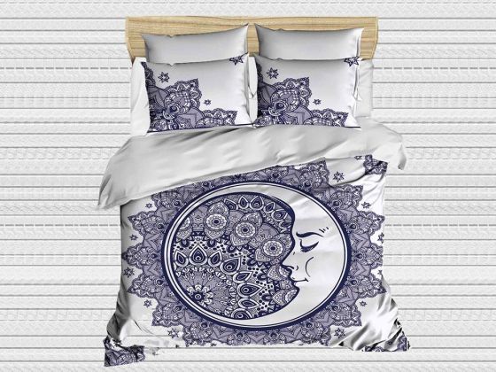 Digital Printed 3d Double Duvet Cover Set Moon