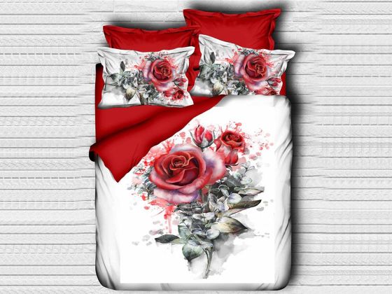 Best Class Digital Printed 3d Double Duvet Cover Set Red Rose