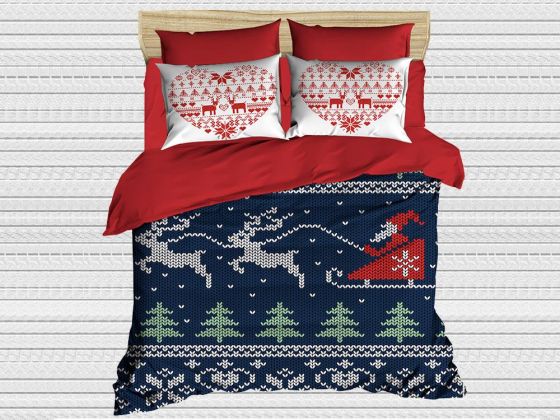 Digital Printed 3d Double Duvet Cover Set Santa