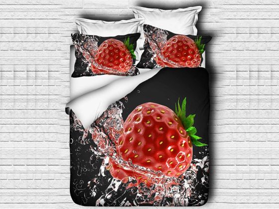 
Best Class Digital Printed 3d Double Duvet Cover Set Strawberry