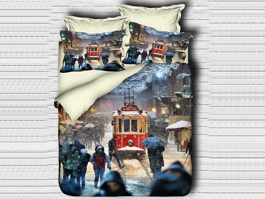 Best Class - Best Class Digital Printed 3d Double Duvet Cover Set Streetcar Best Class - Best Class Digital Printed 3d Double Duvet Cover Set Streetcar