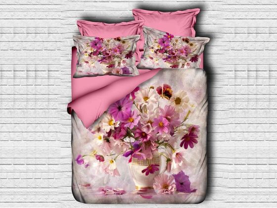 Digital Printed 3d Double Duvet Cover Set Vase