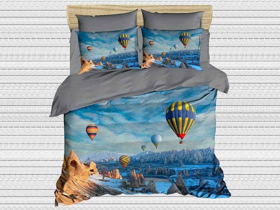 Digital Printed 3d Double Duvet Cover Set Balloon