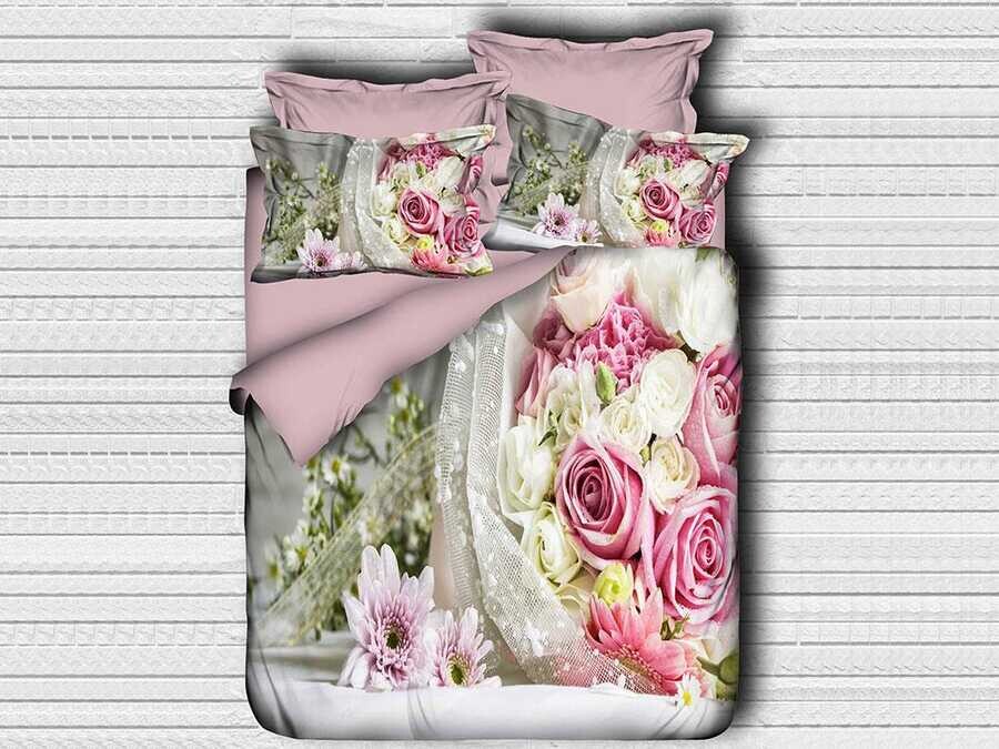 Best Class - Digital Printed 3d Double Duvet Cover Set Bridal Flower Best Class - Digital Printed 3d Double Duvet Cover Set Bridal Flower