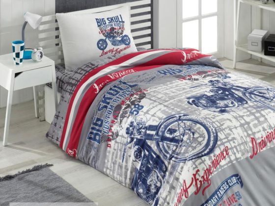 Big Skull Single Bedding Set Blue