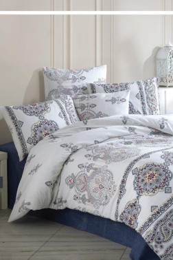 Çeyiz Diyarı - Binnur Ranforce Duvet Cover Set, Duvet Cover 200x220, Sheet 240x260, Double Size, King Size Çeyiz Diyarı - Binnur Ranforce Duvet Cover Set, Duvet Cover 200x220, Sheet 240x260, Double Size, King Size