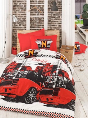 Pardise - Bolide Single Duvet Cover Set Red Pardise - Bolide Single Duvet Cover Set Red