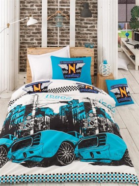 Pardise - Bolide Single Duvet Cover Set Blue Pardise - Bolide Single Duvet Cover Set Blue