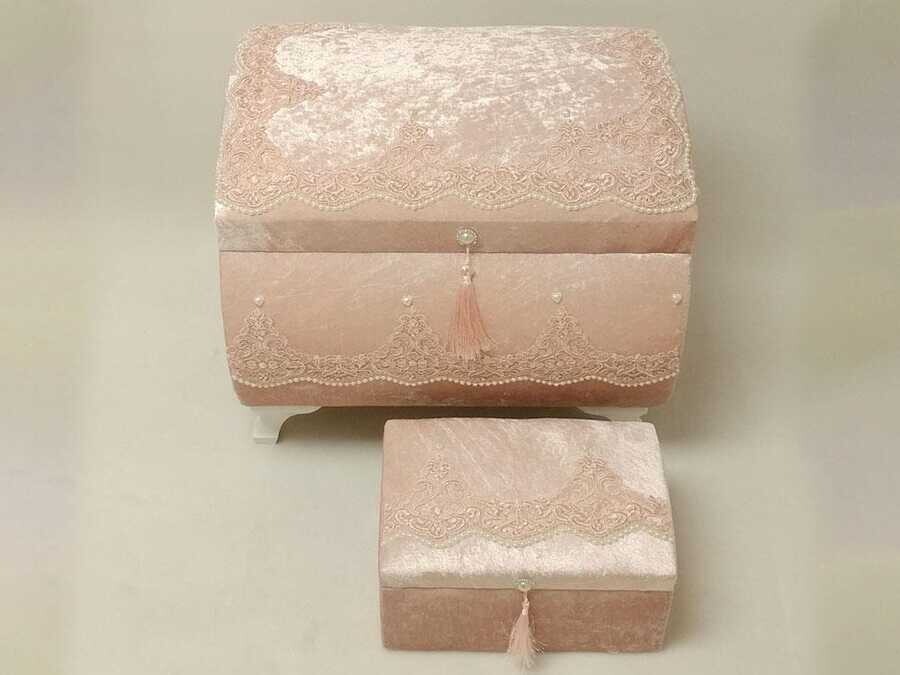 Dowry World - Cambered Lace Double Dowry Chest - Powder Dowry World - Cambered Lace Double Dowry Chest - Powder