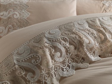 Buglem Duvet Cover French Lace Cappucino - Thumbnail