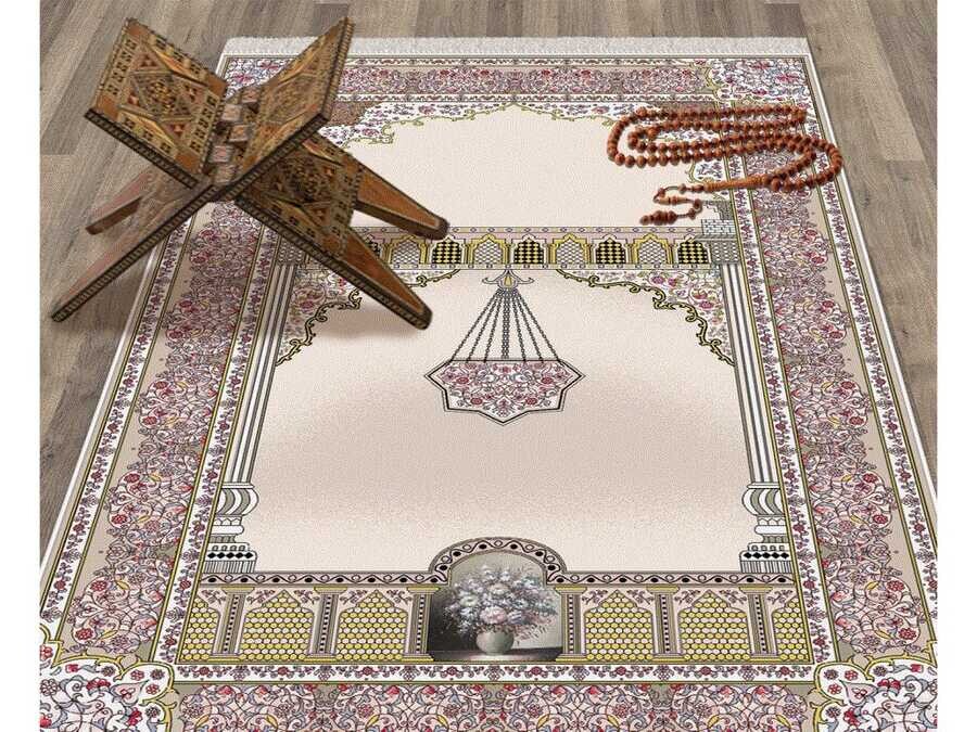 Bouquet Velvet Prayer Rug - Thumbnail