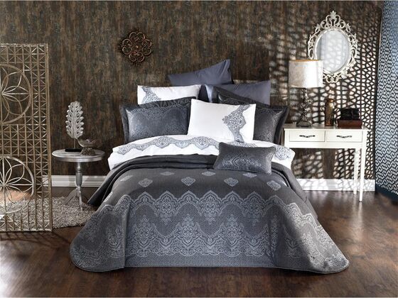 Burcak Double Duvet Cover Smoke