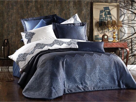 Burcak Double Duvet Cover Blue 