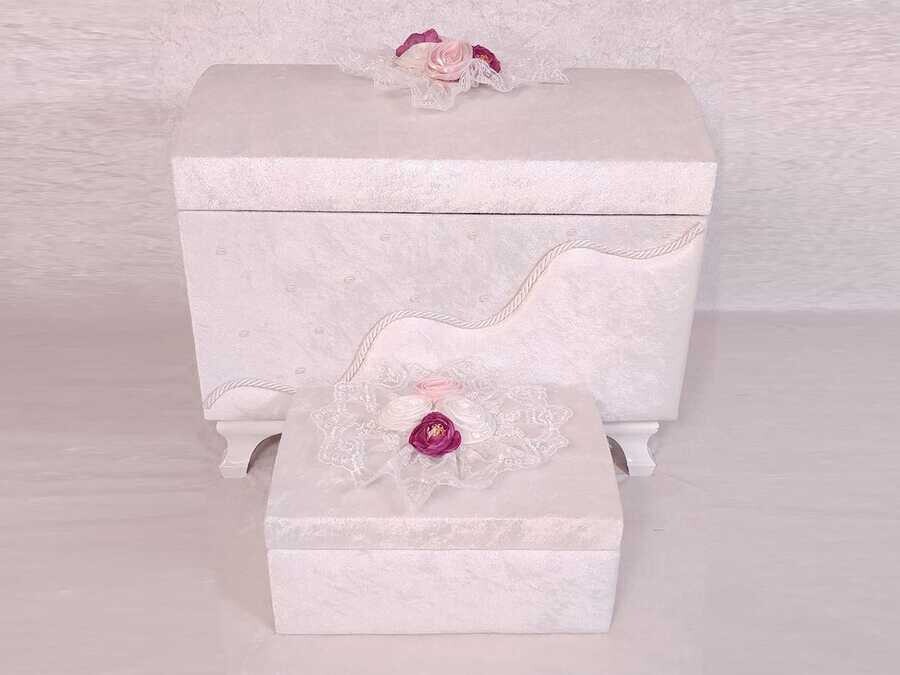 Dowry World - Buse 2'li Çeyiz Sandığı Krem Dowry World - Buse 2'li Çeyiz Sandığı Krem