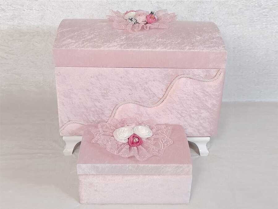 Dowry World - Buse 2'li Çeyiz Sandığı Pudra Dowry World - Buse 2'li Çeyiz Sandığı Pudra