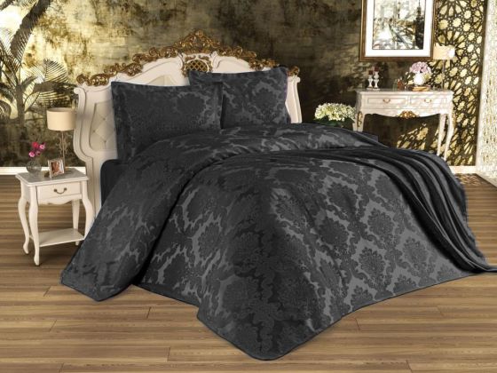 Busem Jacquard Chenille Single Bedspread Black