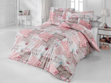 Çeyiz Diyarı - Butterfly Double Duvet Cover Set Powder Çeyiz Diyarı - Butterfly Double Duvet Cover Set Powder
