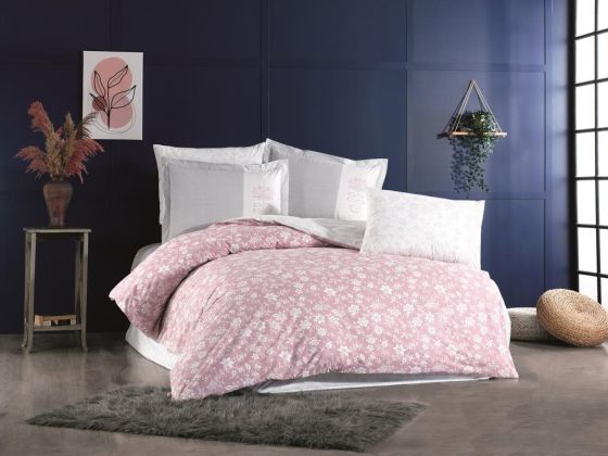 Carmen Double Duvet Cover Set Dried Rose