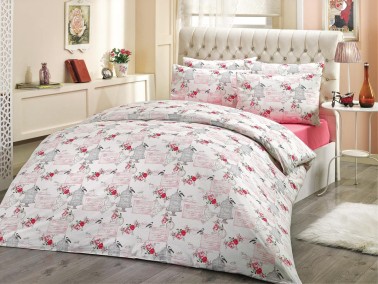 Çeyiz Diyarı - Carmen Single Duvet Cover Set Powder Çeyiz Diyarı - Carmen Single Duvet Cover Set Powder